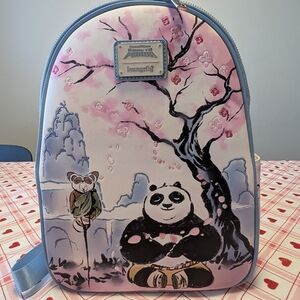 Loungefly DreamWorks Kung Fu Panda Po Master Shifu Cherry Blossom Mini Backpack
